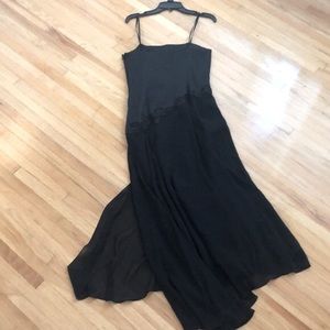 BCBG Silk Black Sexy Leg Slit XS Dress